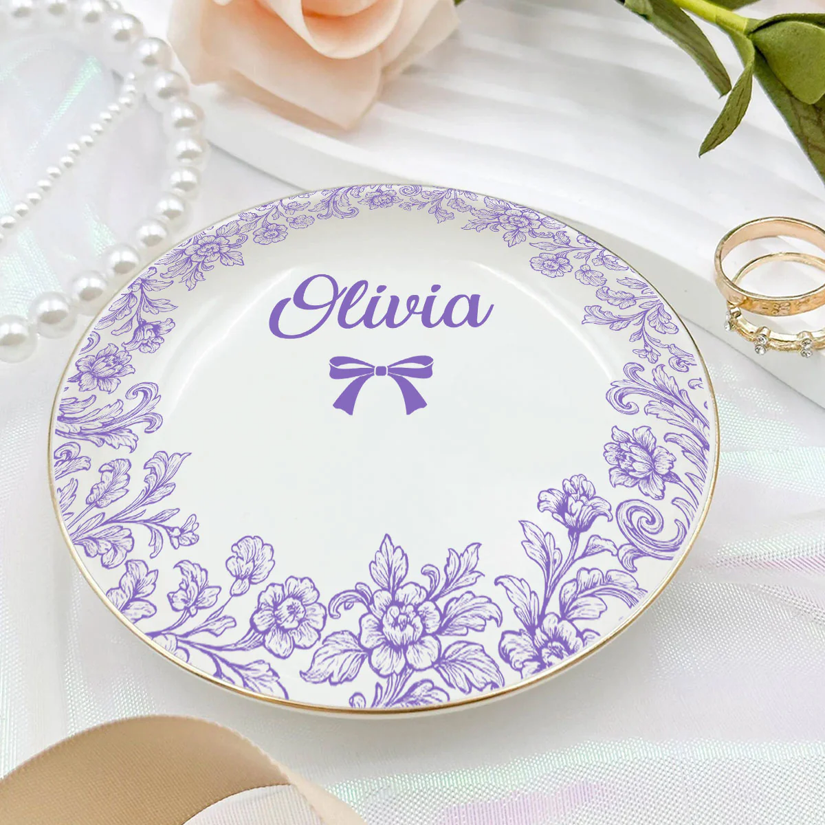 Beautiful Garden For Friend - Personalized Custom Jewelry Dish - Image 4