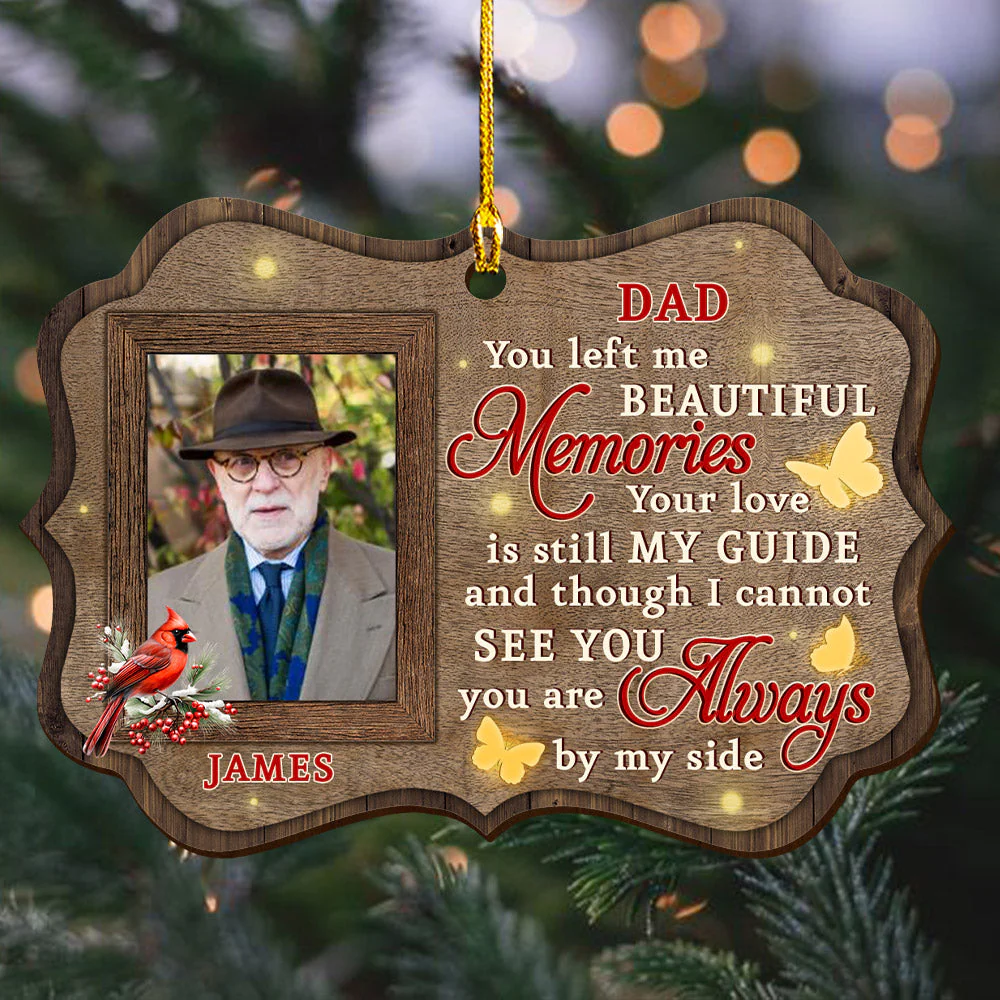 Beautiful Memories - Personalized Custom 1-layered Wood Ornament - Image 2