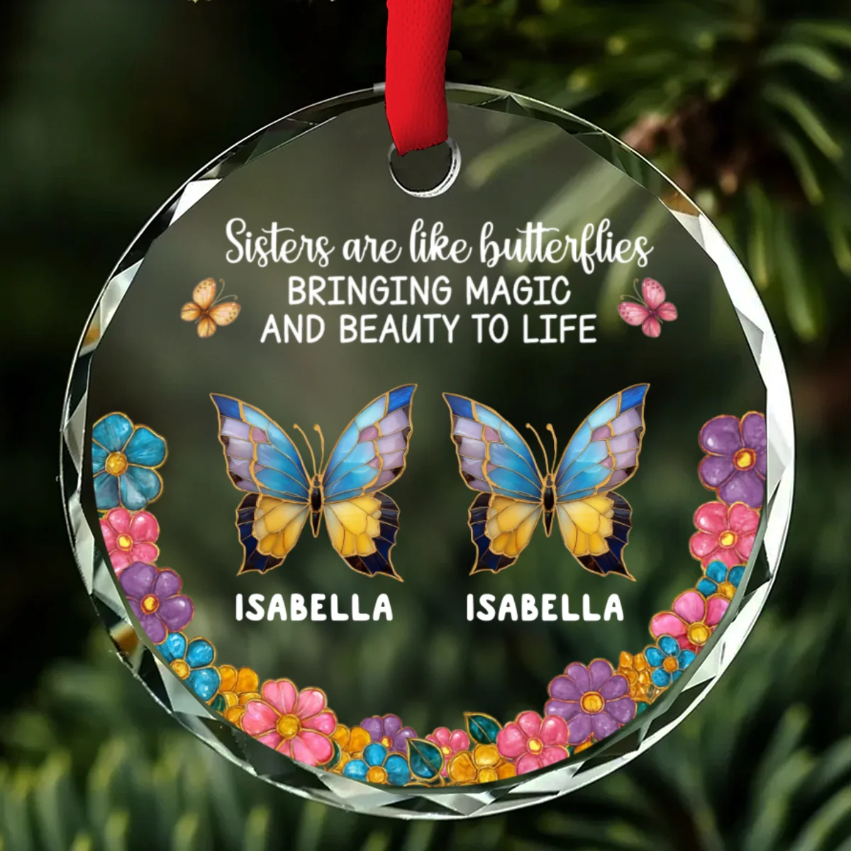 Beauty And Magic - Personalized Custom Glass Ornament - Image 7