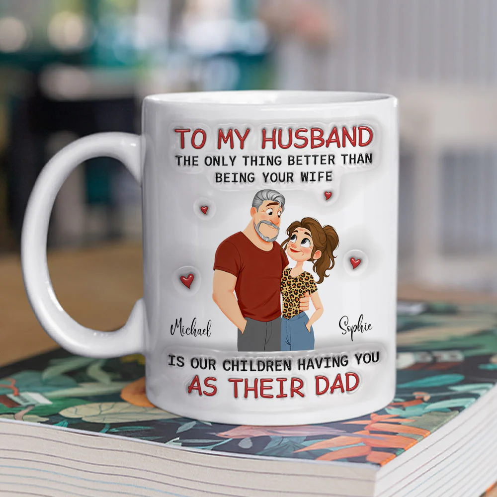 Being A Dad - Personalized Custom 3D Inflated Effect Mug - Image 2