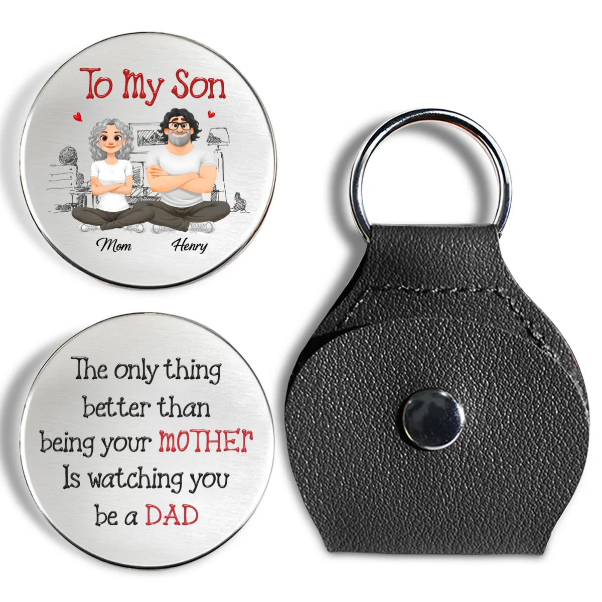 Being A Dad - Personalized Custom Pocket Hug - Image 7