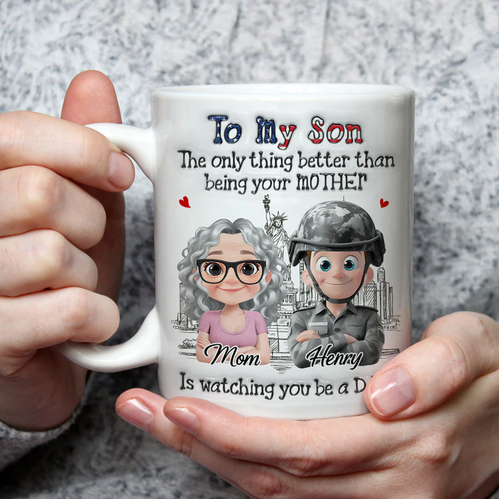 Being A Dad Version 2 - Personalized Custom 3D Inflated Effect Mug - Image 3