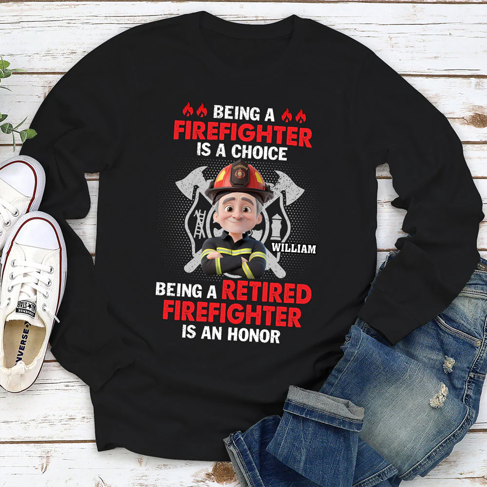 Being A Firefighter - Personalized Custom Shirt - Image 2