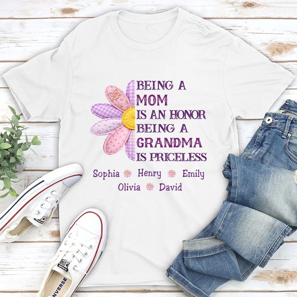 Being A Grandma - Personalized Custom Shirt - Image 2