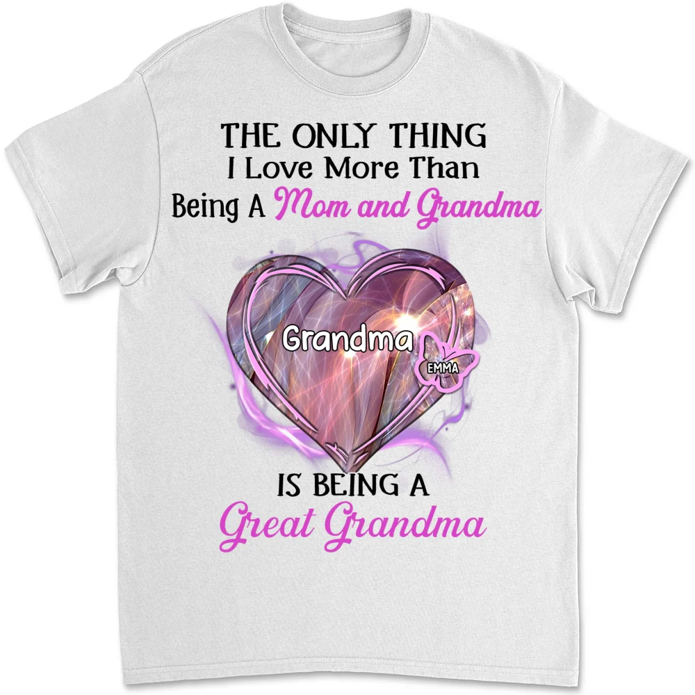 Being A Great Grandma - Personalized Custom Shirt - Image 6
