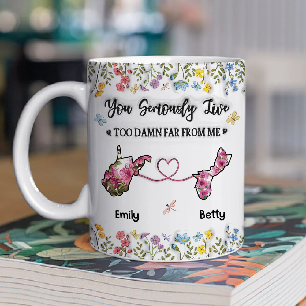 Being Far Is Just Mean - Personalized Custom 3D Inflated Effect Mug - Image 4