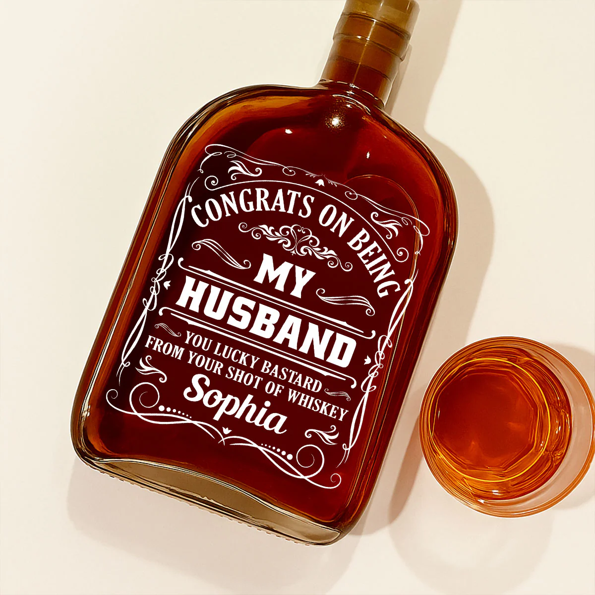 Being My Husband - Personalized Custom Spirits Decanter - Image 4