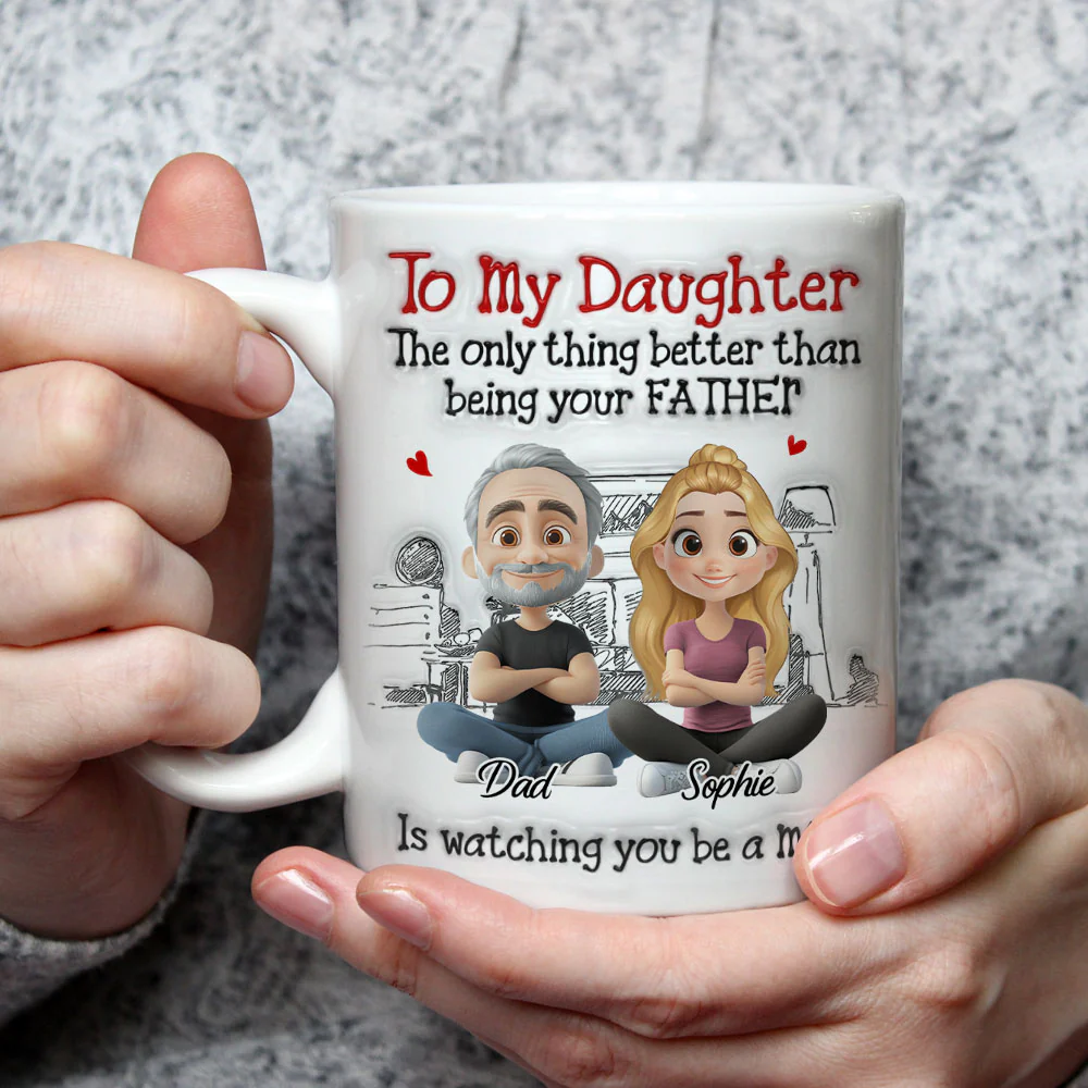 Being Your Father Cartoon - Personalized Custom 3D Inflated Effect Mug - Image 3