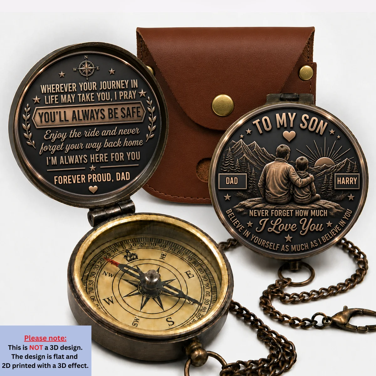Believe In Your Journey - Personalized Custom Pocket Compass - Image 9