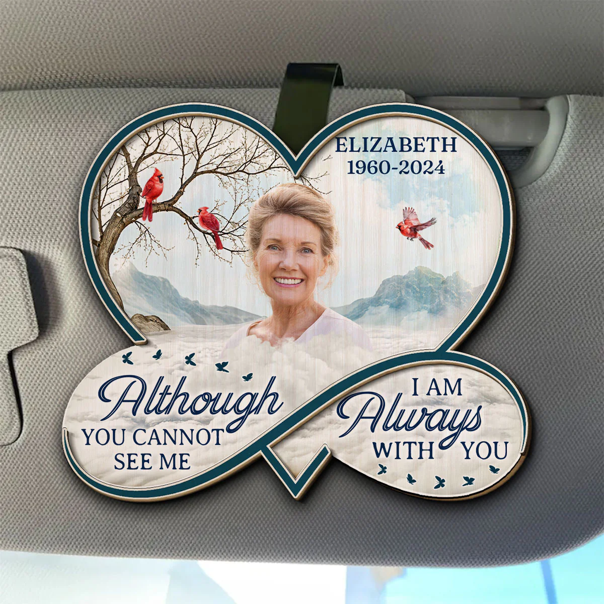 Beside me - Personalized Custom Car Visor Clip