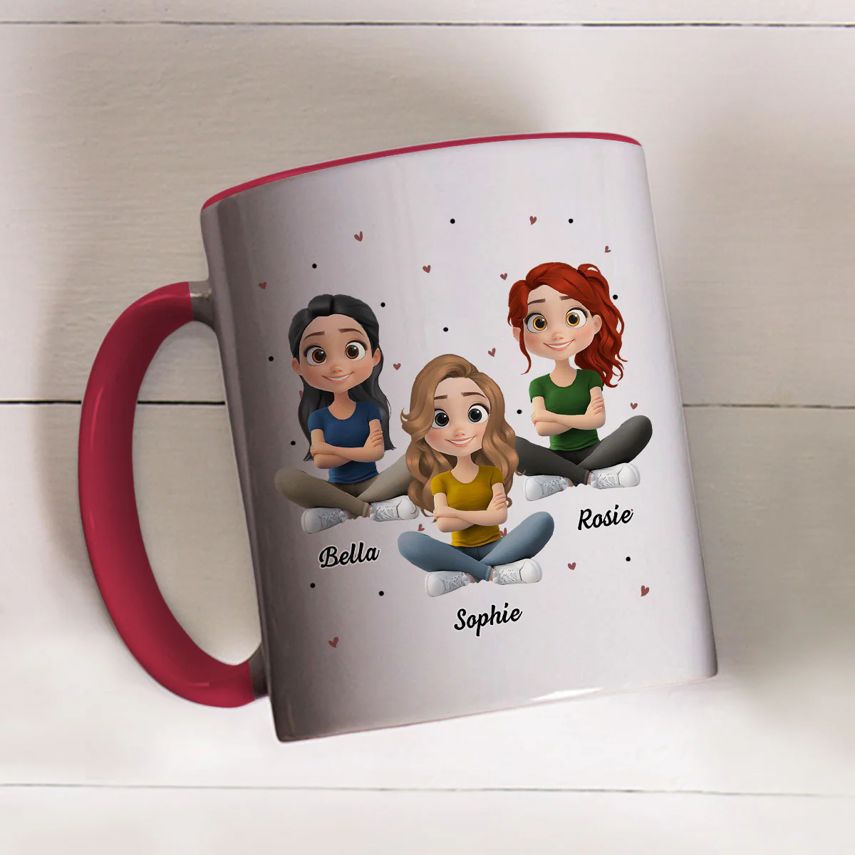 Best Besties - Personalized Custom Accent Mug - Image 3