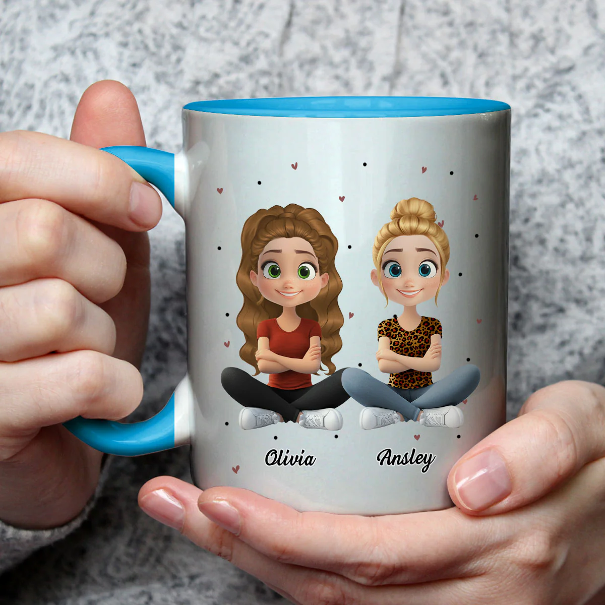 Best Besties - Personalized Custom Accent Mug - Image 4