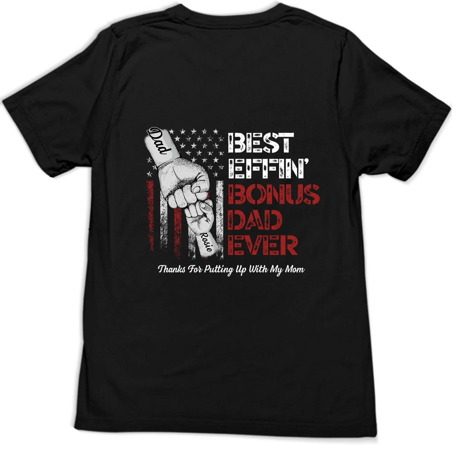 Best Bonus Dad Ever - Personalized Custom Shirt - Image 14