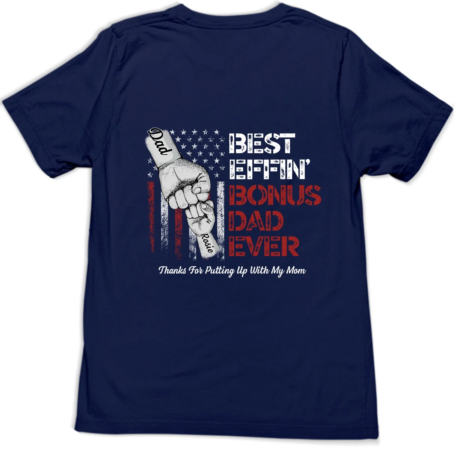 Best Bonus Dad Ever - Personalized Custom Shirt - Image 16