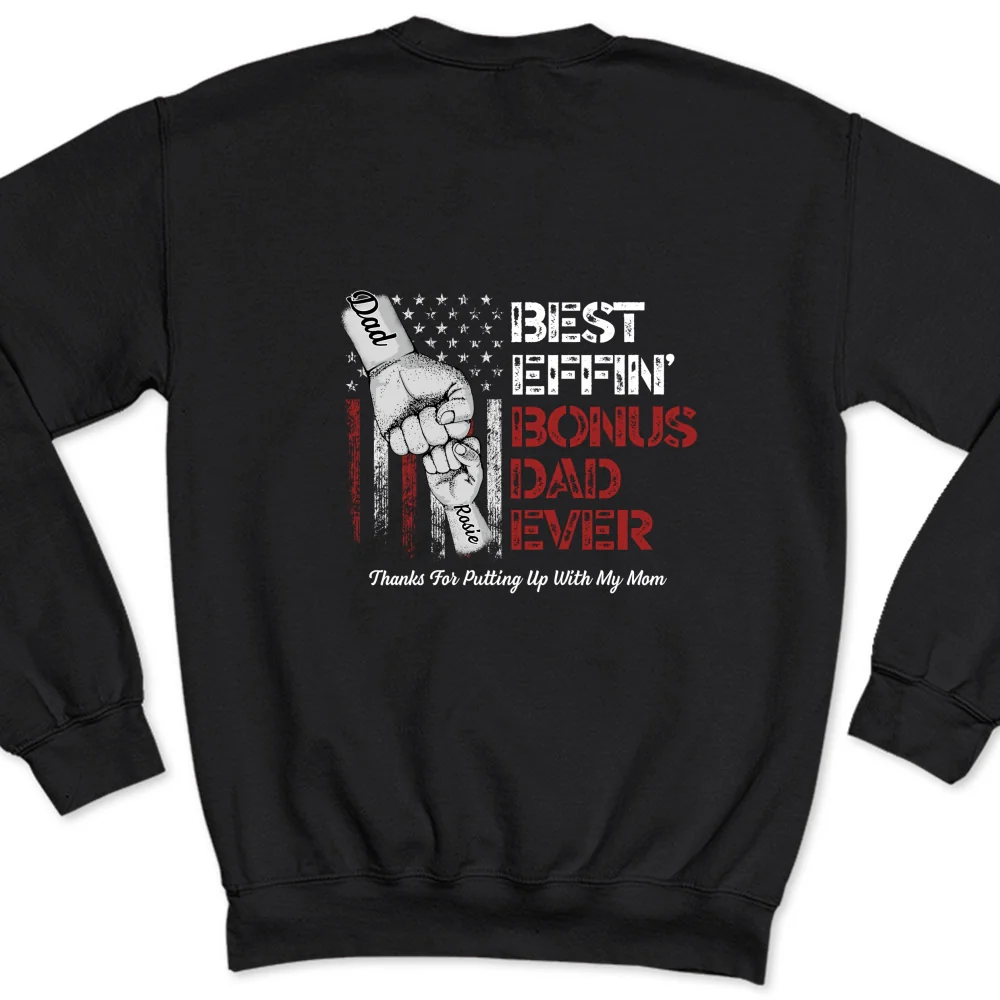 Best Bonus Dad Ever - Personalized Custom Shirt - Image 17