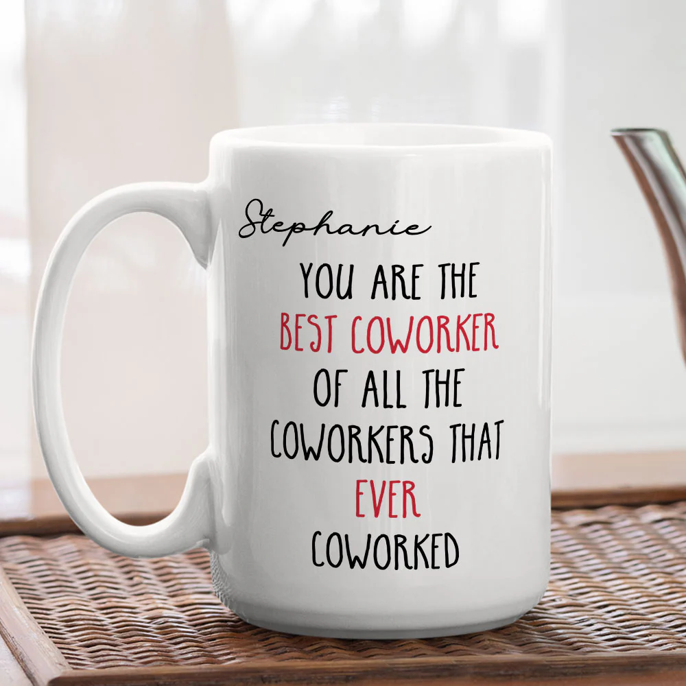 Best Coworker Ever - Personalized Custom Coffee Mug - Image 4