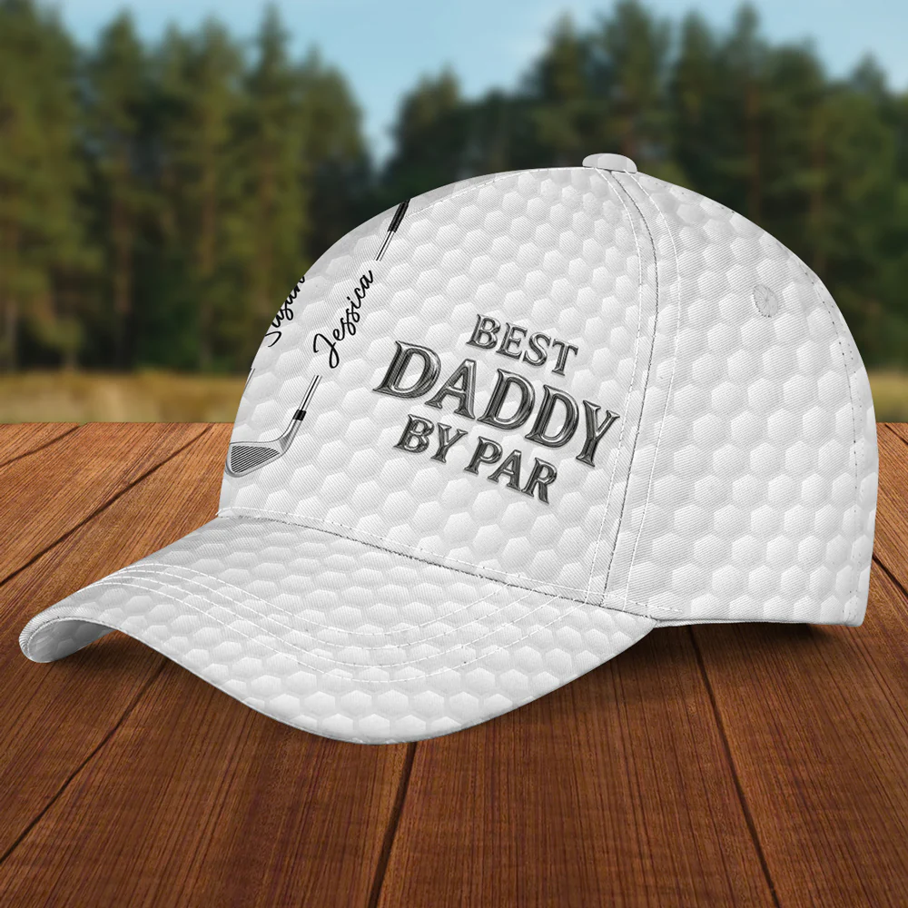 Best Dad By Par - Personalized Custom Classic Cap - Image 3
