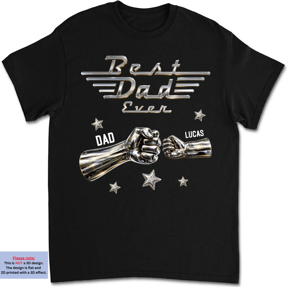 Best Dad Ever Classic - Personalized Custom Shirt - Image 7