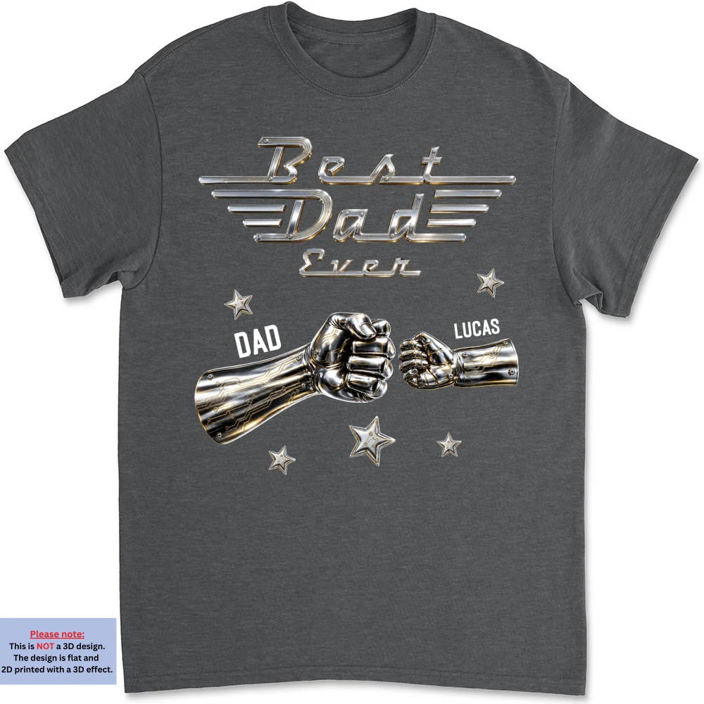 Best Dad Ever Classic - Personalized Custom Shirt - Image 8