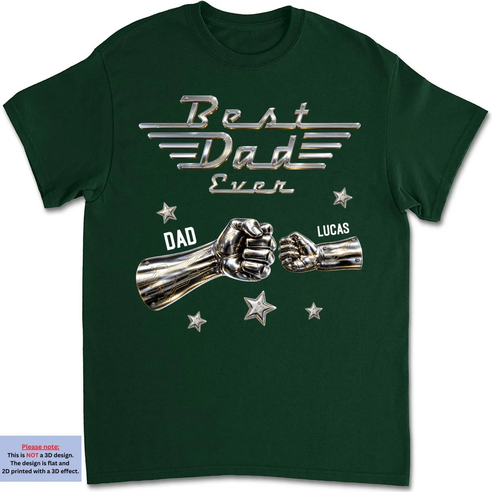 Best Dad Ever Classic - Personalized Custom Shirt - Image 9