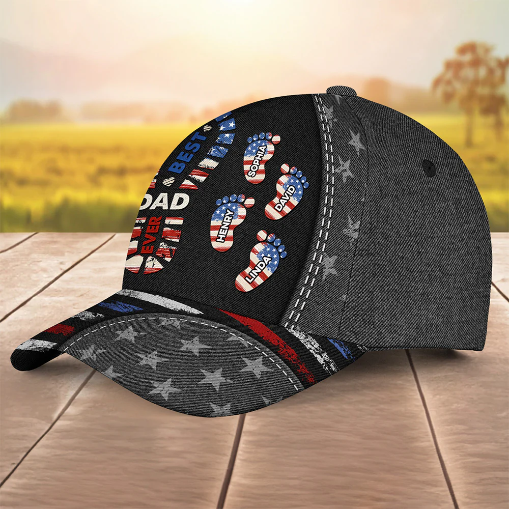 Best Dad Ever - Personalized Custom Classic Cap - Image 2