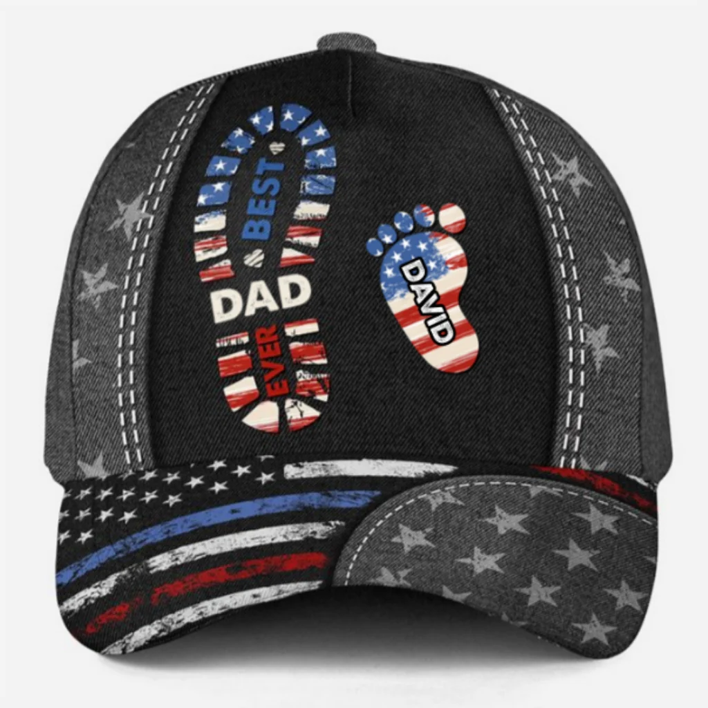 Best Dad Ever - Personalized Custom Classic Cap - Image 7