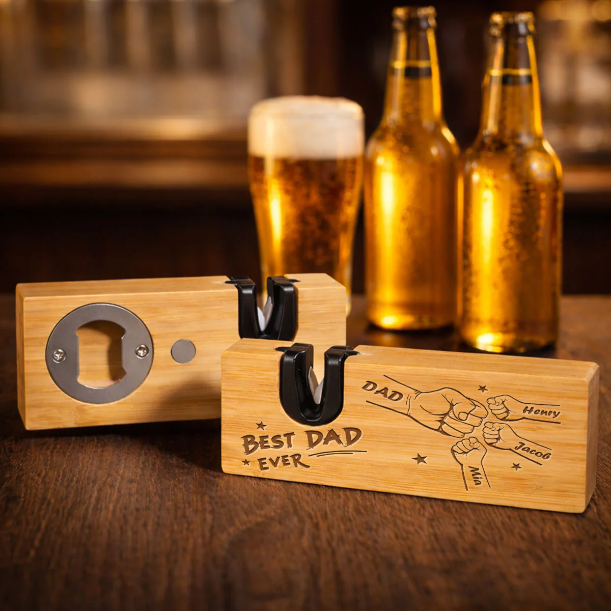 Best Dad Ever - Personalized Custom Engraved Opener Sharpener Stowel - Image 5