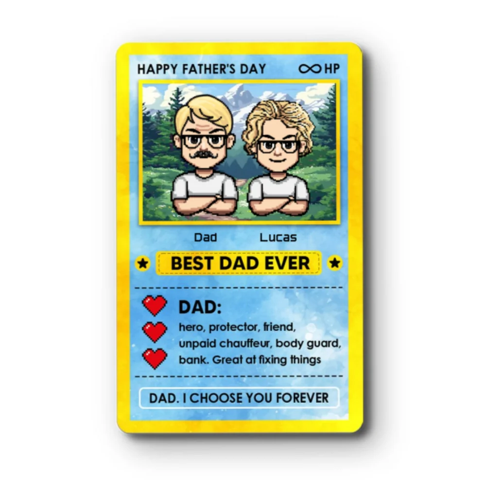 Best Dad Ever - Personalized Custom Wallet Card - Image 7