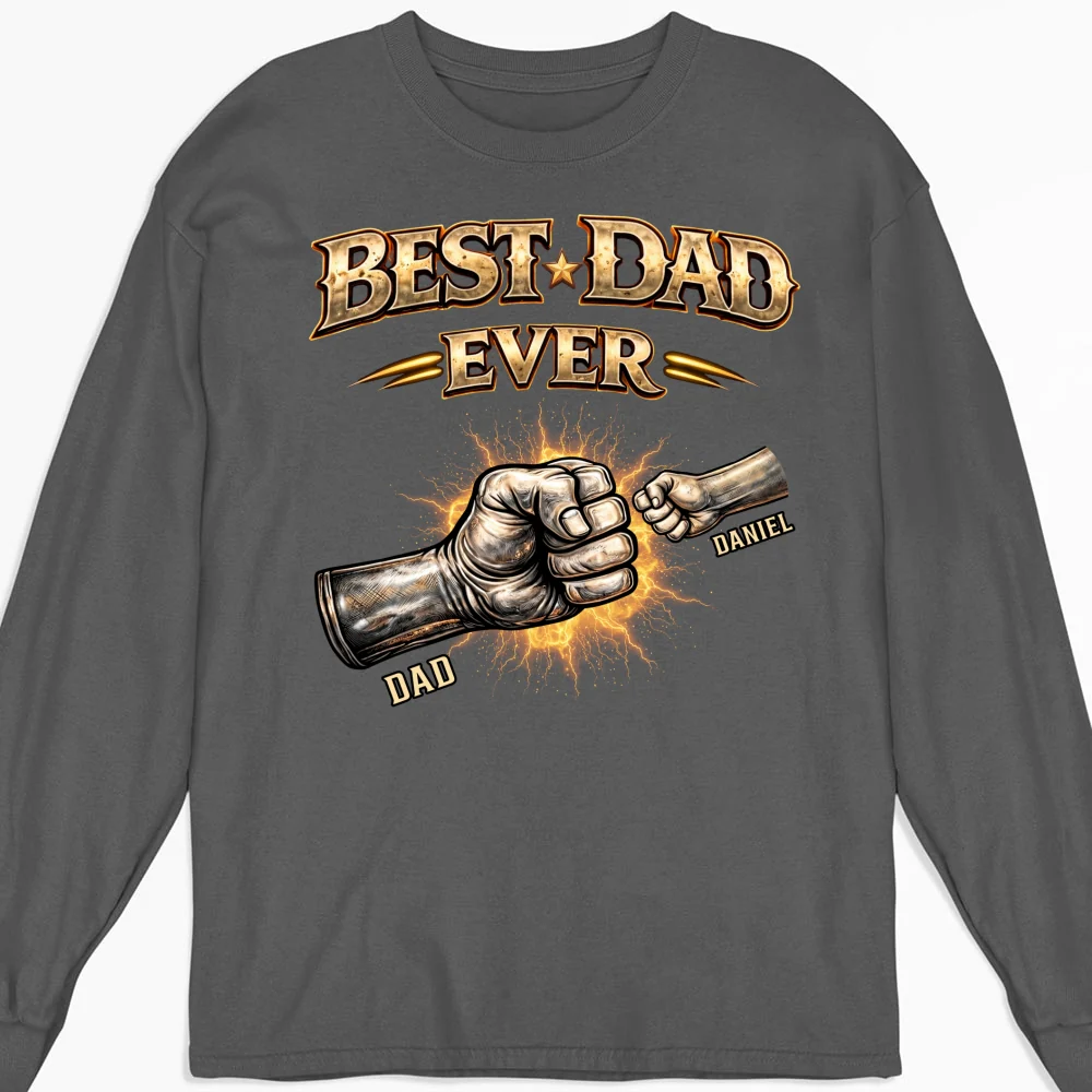 Best Dad Hand Bump - Personalized Custom Shirt - Image 11