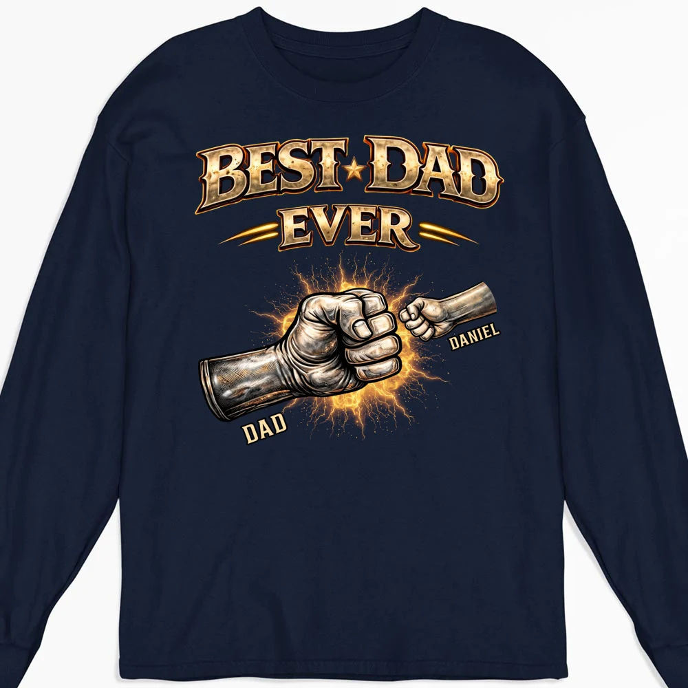 Best Dad Hand Bump - Personalized Custom Shirt - Image 12
