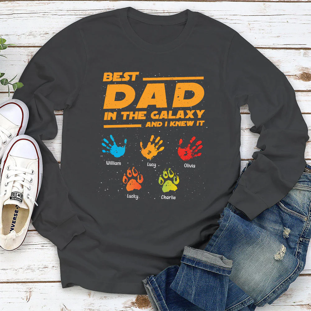 Best Dad In The Galaxy - Personalized Custom Shirt - Image 2