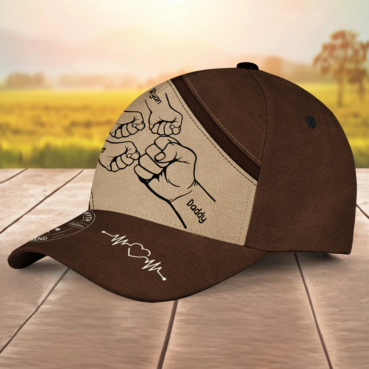 Best Dad in the World - Personalized Custom Classic Cap - Image 2