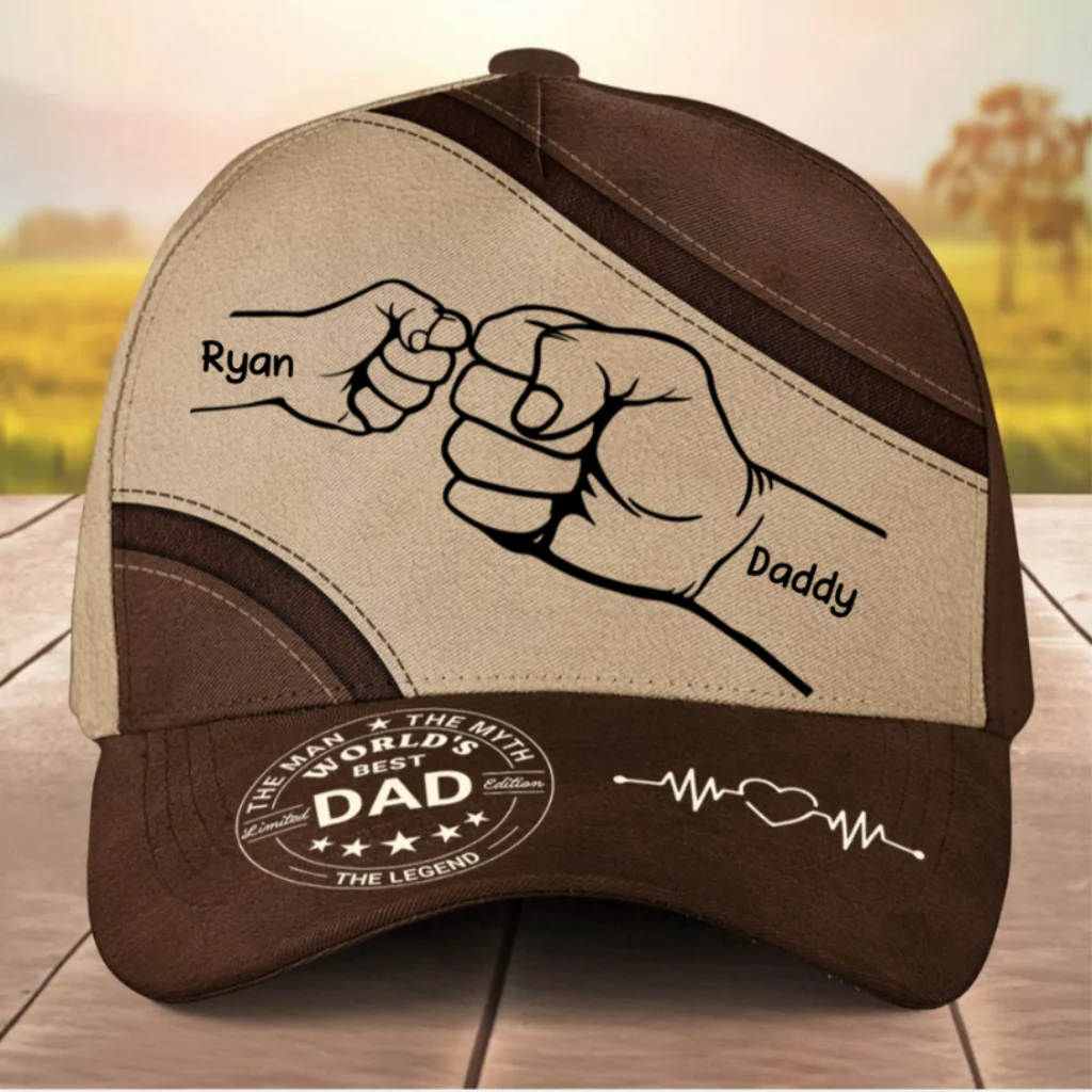 Best Dad in the World - Personalized Custom Classic Cap - Image 7