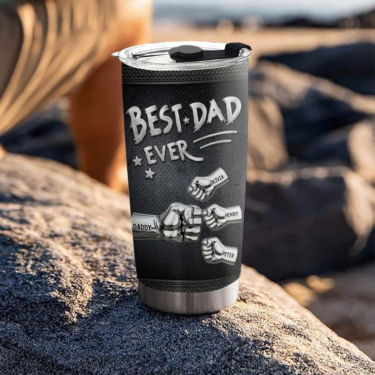Best Dad New Style - Personalized Custom 3D Inflated Effect Tumbler - Image 4
