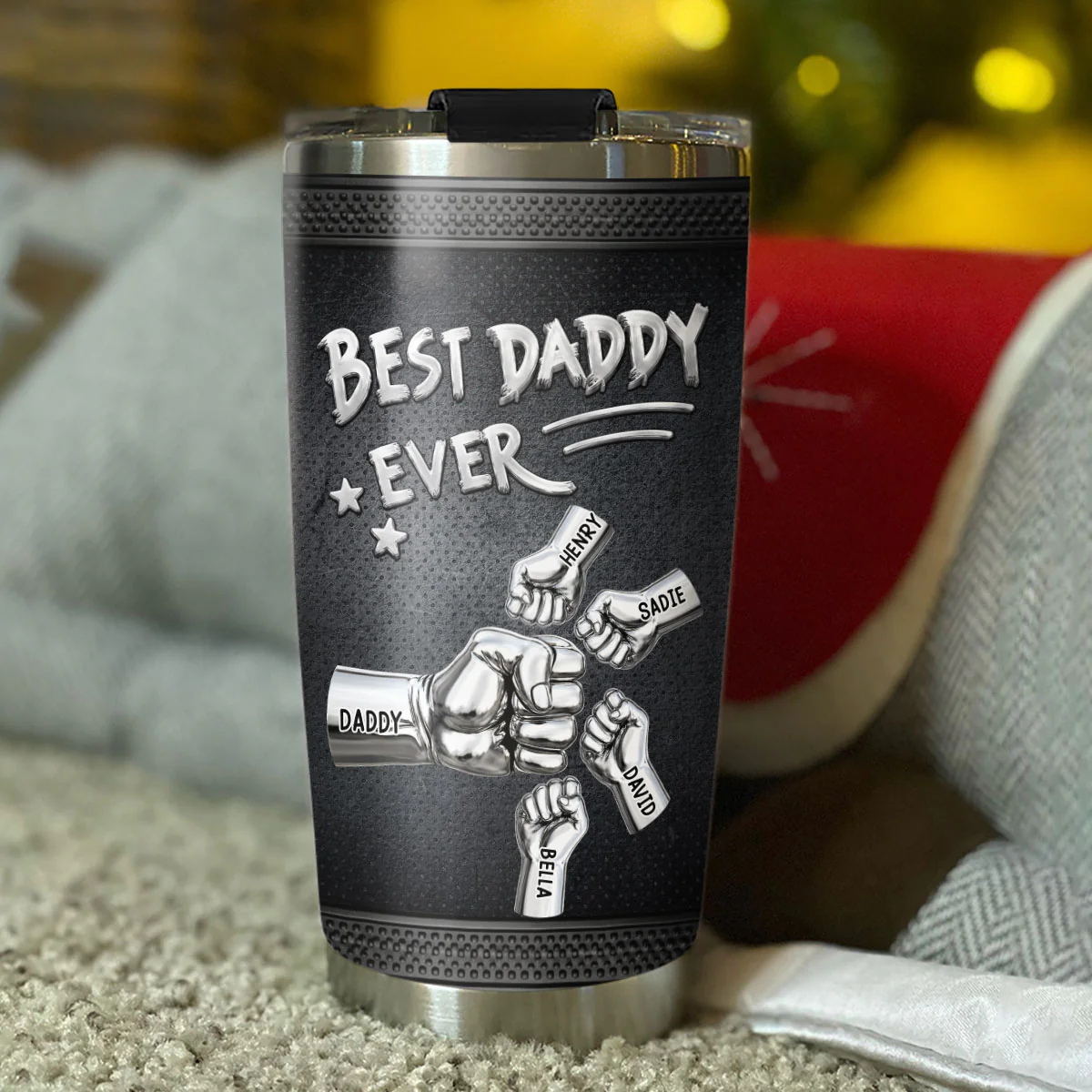 Best Dad New Style - Personalized Custom 3D Inflated Effect Tumbler - Image 5