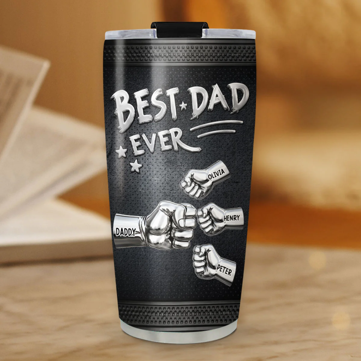 Best Dad New Style - Personalized Custom 3D Inflated Effect Tumbler - Image 6