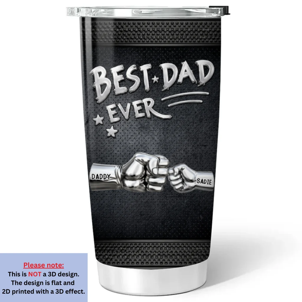 Best Dad New Style - Personalized Custom 3D Inflated Effect Tumbler - Image 7