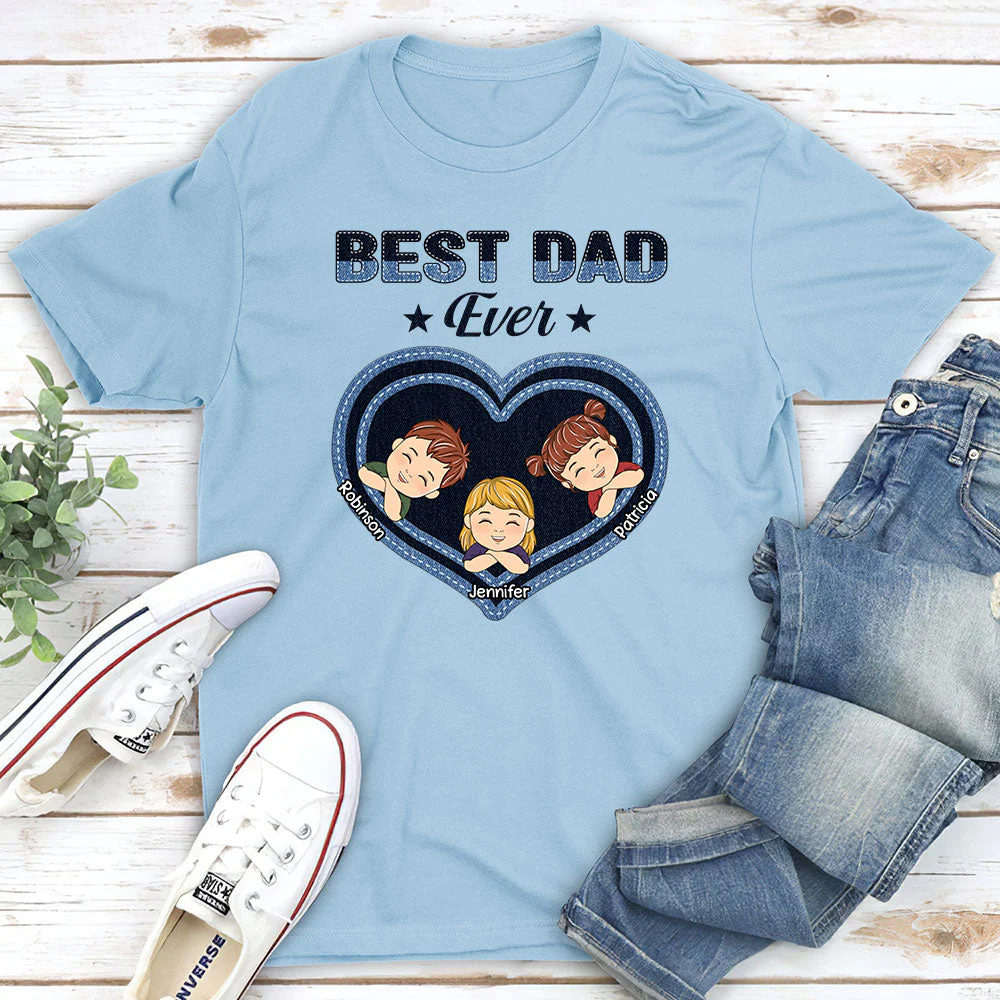 Best Dad Papa Ever - Personalized Custom Shirt - Image 3
