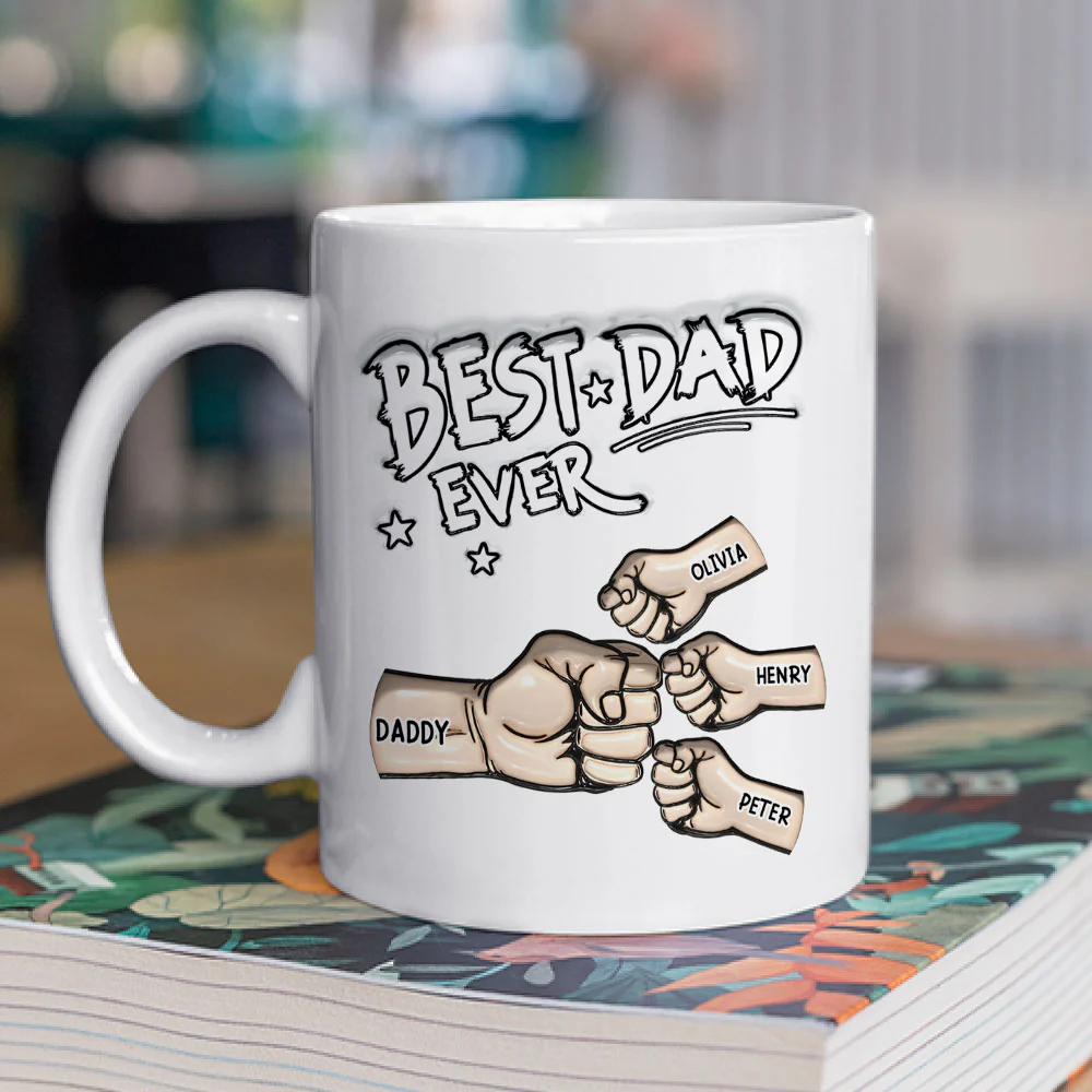 Best Dad - Personalized Custom 3D Inflated Effect Mug - Image 2
