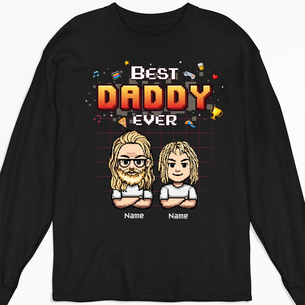 Best Dad Pixel - Personalized Custom Shirt - Image 10