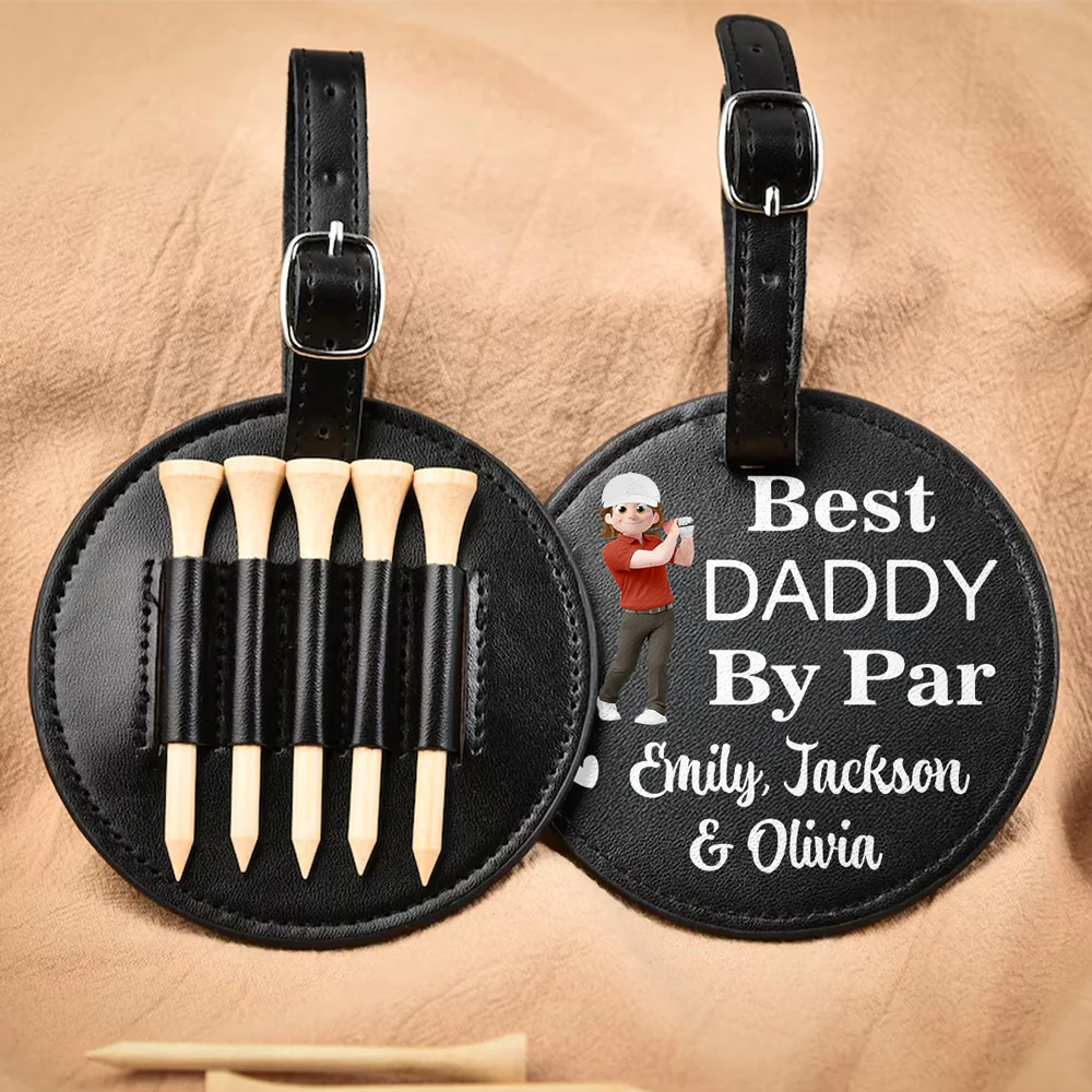 Best Daddy By Par - Personalized Custom Golf Tee Bag - Image 2
