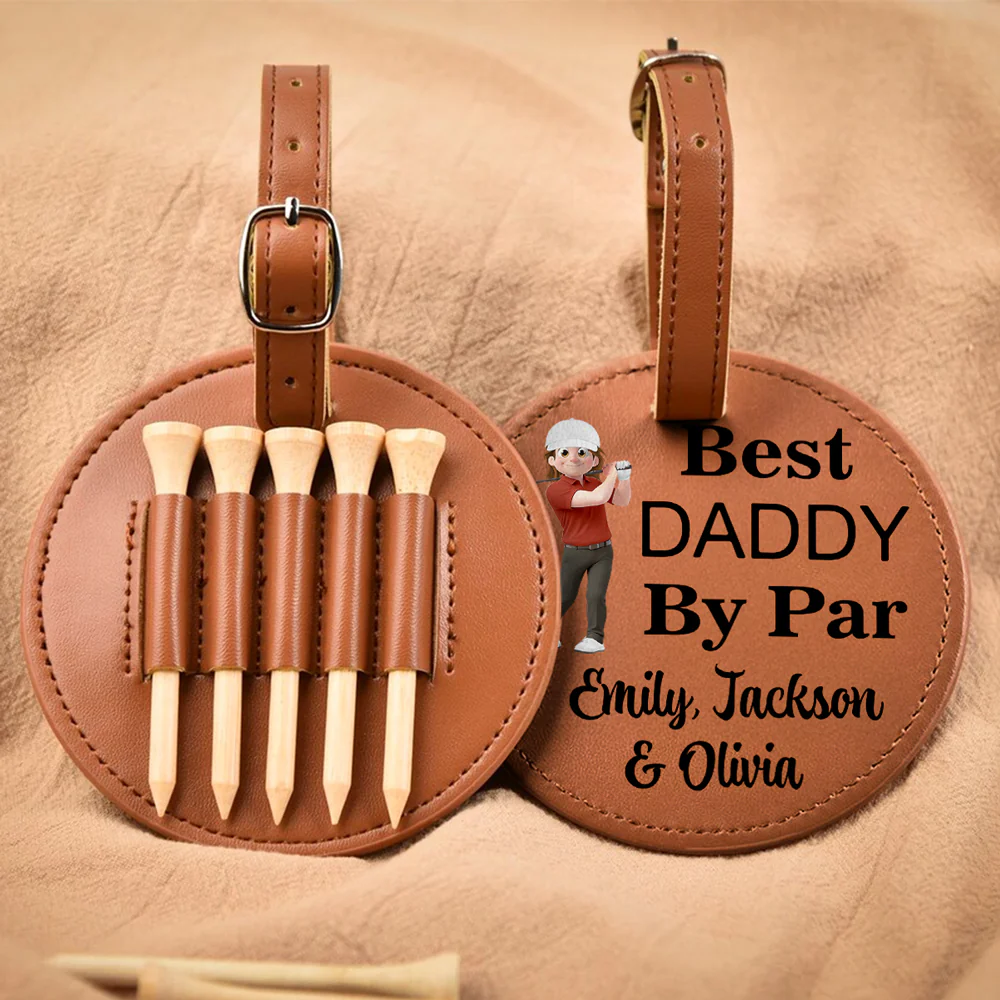 Best Daddy By Par - Personalized Custom Golf Tee Bag - Image 4
