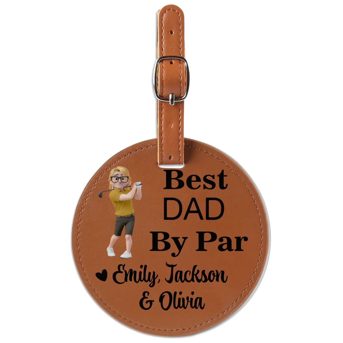 Best Daddy By Par - Personalized Custom Golf Tee Bag - Image 9