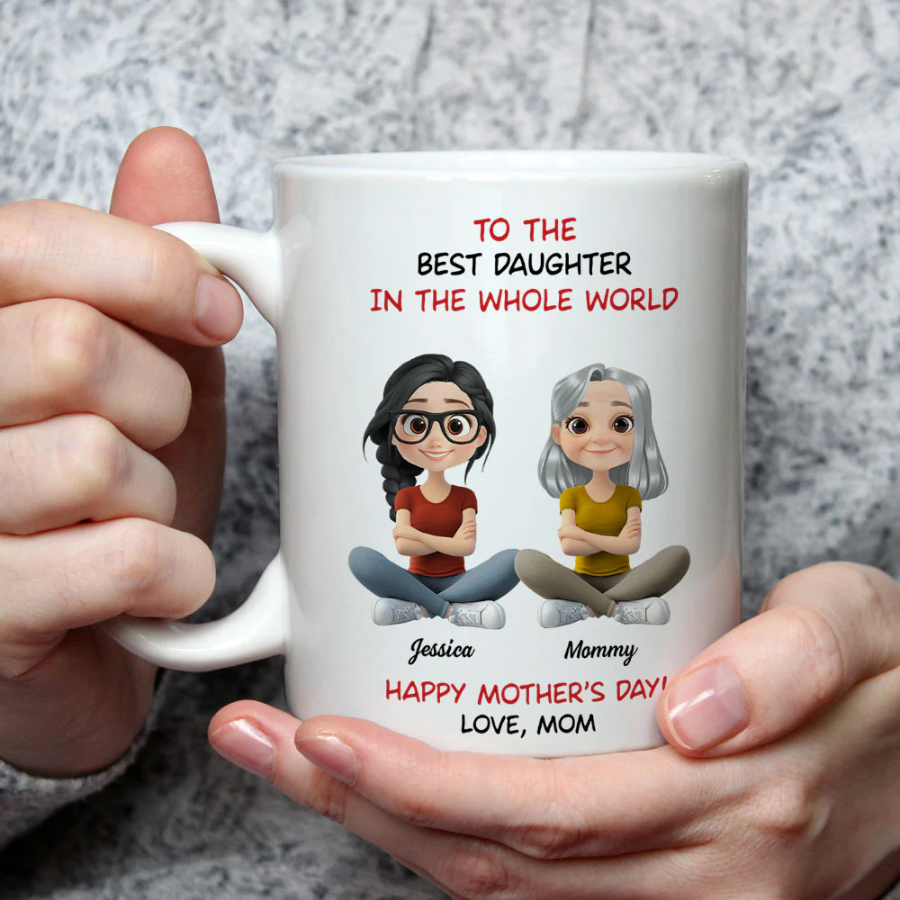 Best Daughter In The Whole World - Personalized Custom Coffee Mug - Image 3