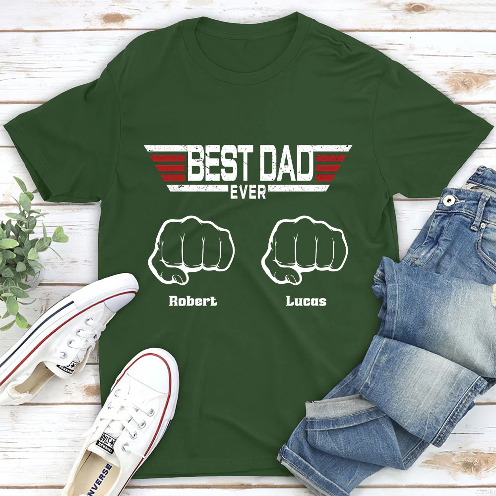 Best Father Ever - Personalized Custom Shirt - Image 3