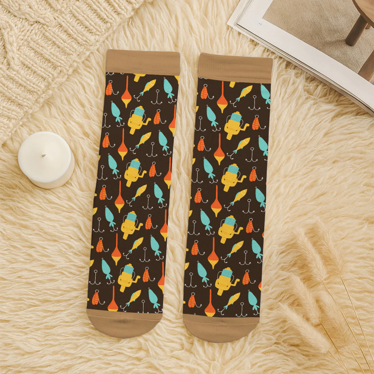 Best Fisherman Ever - Personalized Custom Crew Socks - Image 6