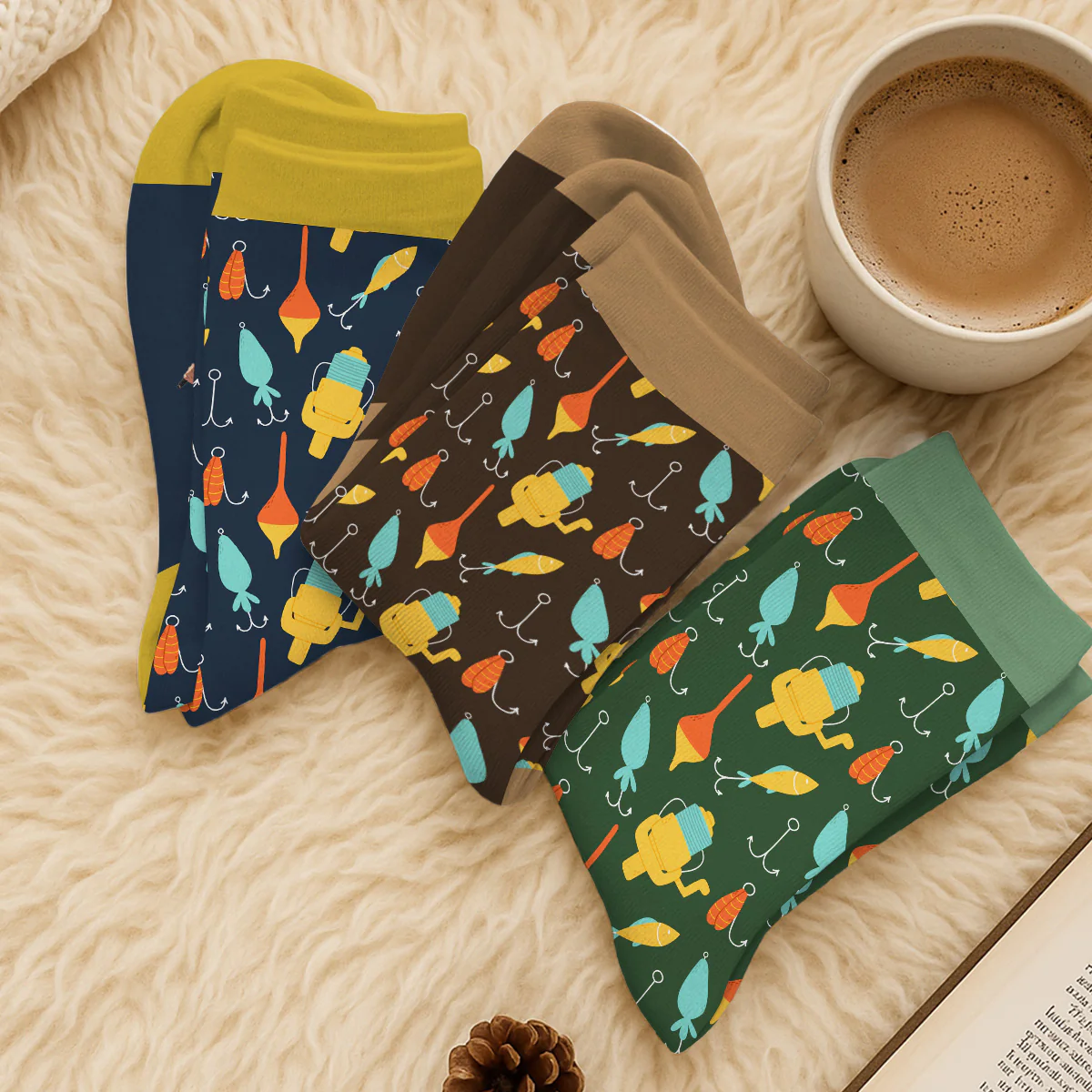 Best Fisherman Ever - Personalized Custom Crew Socks - Image 7