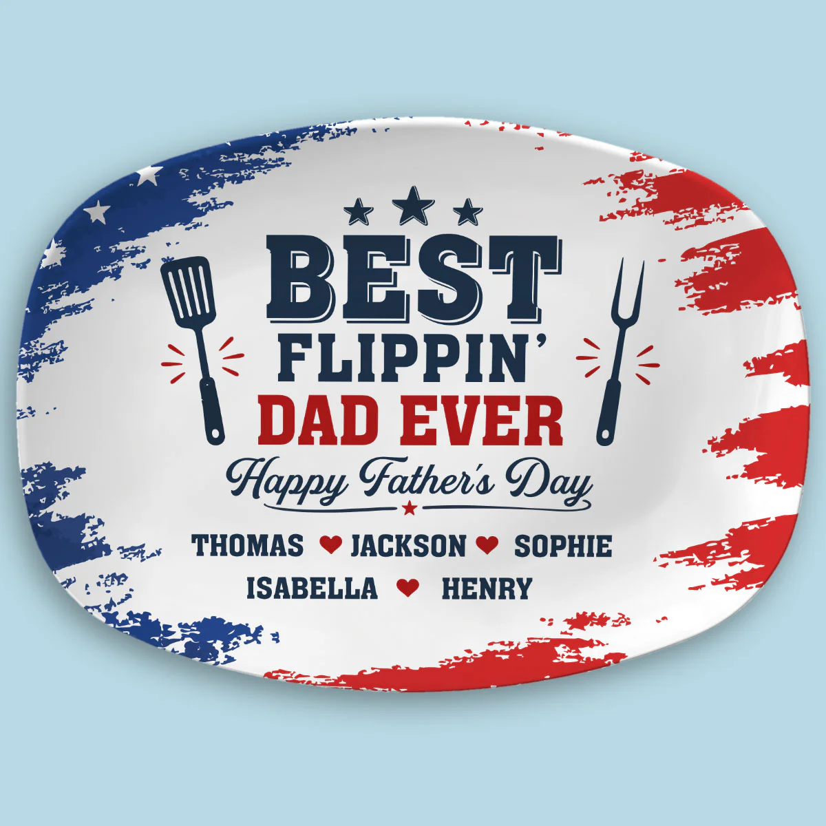 Best Flipping Dad - Personalized Custom Platter