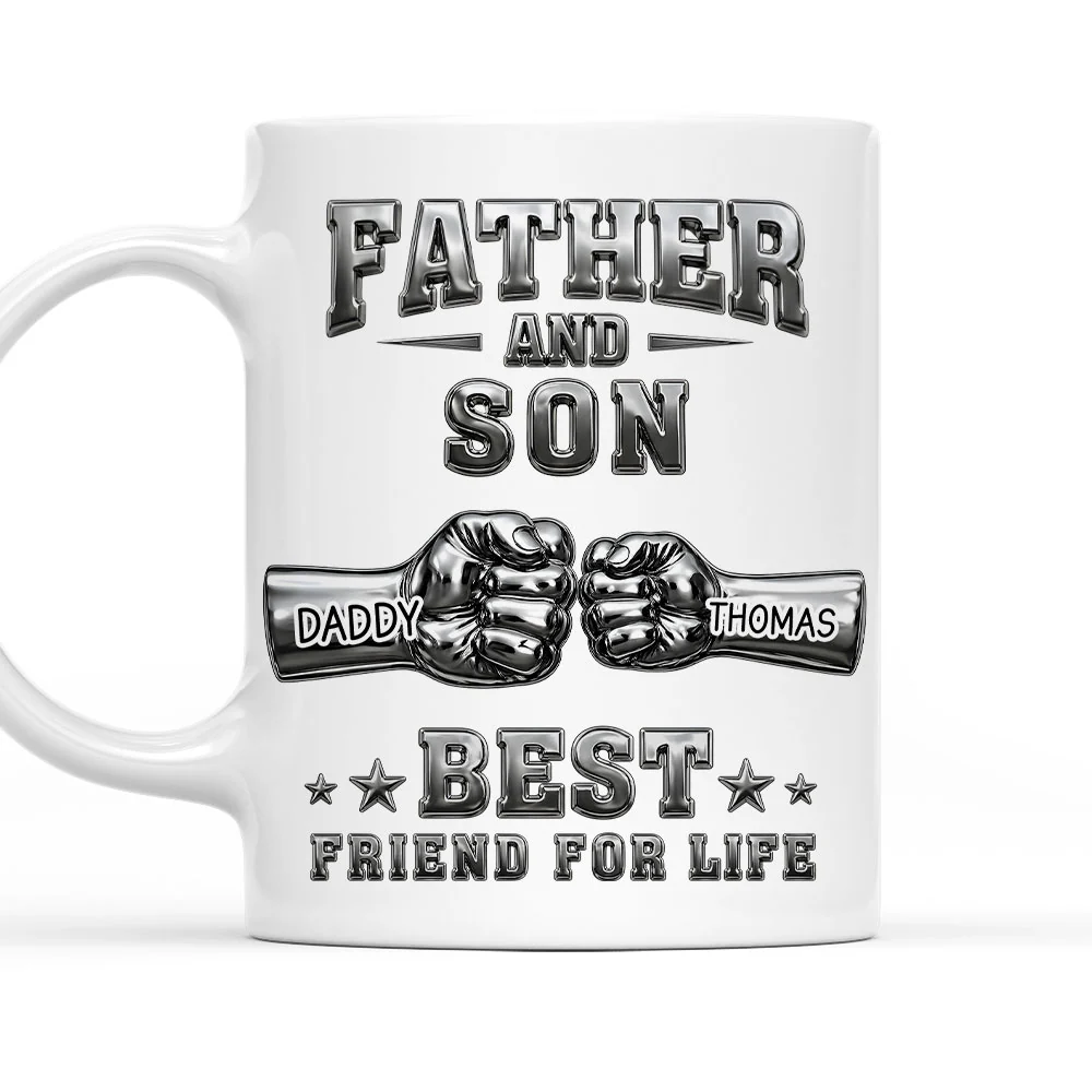 Best Friend For Life - Personalized Custom 3D Effect Coffee Mug