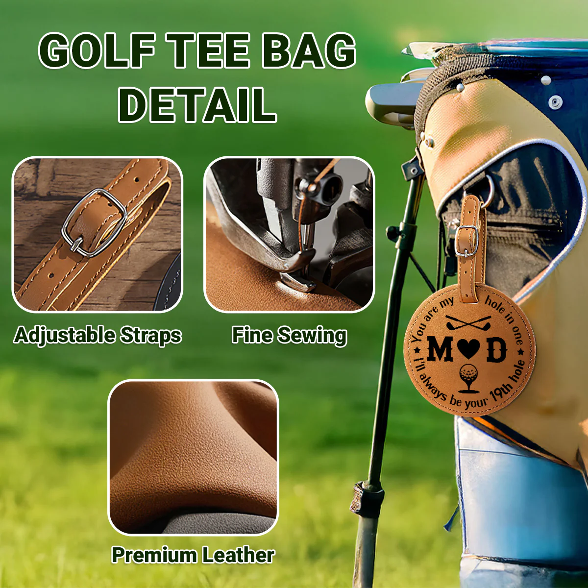 Best Golfer - Personalized Custom Golf Tee Bag - Image 7